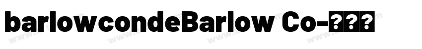 barlowcondeBarlow Co字体转换